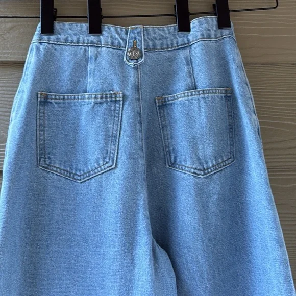 Pants Store Blue Flare Wide-Leg Jeans Size S/27 - Picture 7 of 9